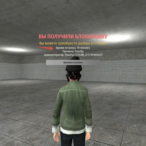 ZOSTAŁEM ZABANOWANY NA 20 MINUT ZA FEAR RP, CHOĆ POWINNI BYLI NA 15, OTO ZDJĘCIE