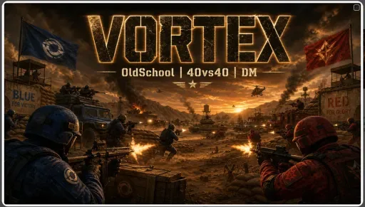 Zrzut ekranu 1. Vortex PVP DM | 40vs40 | KOTH | Cars/Heli